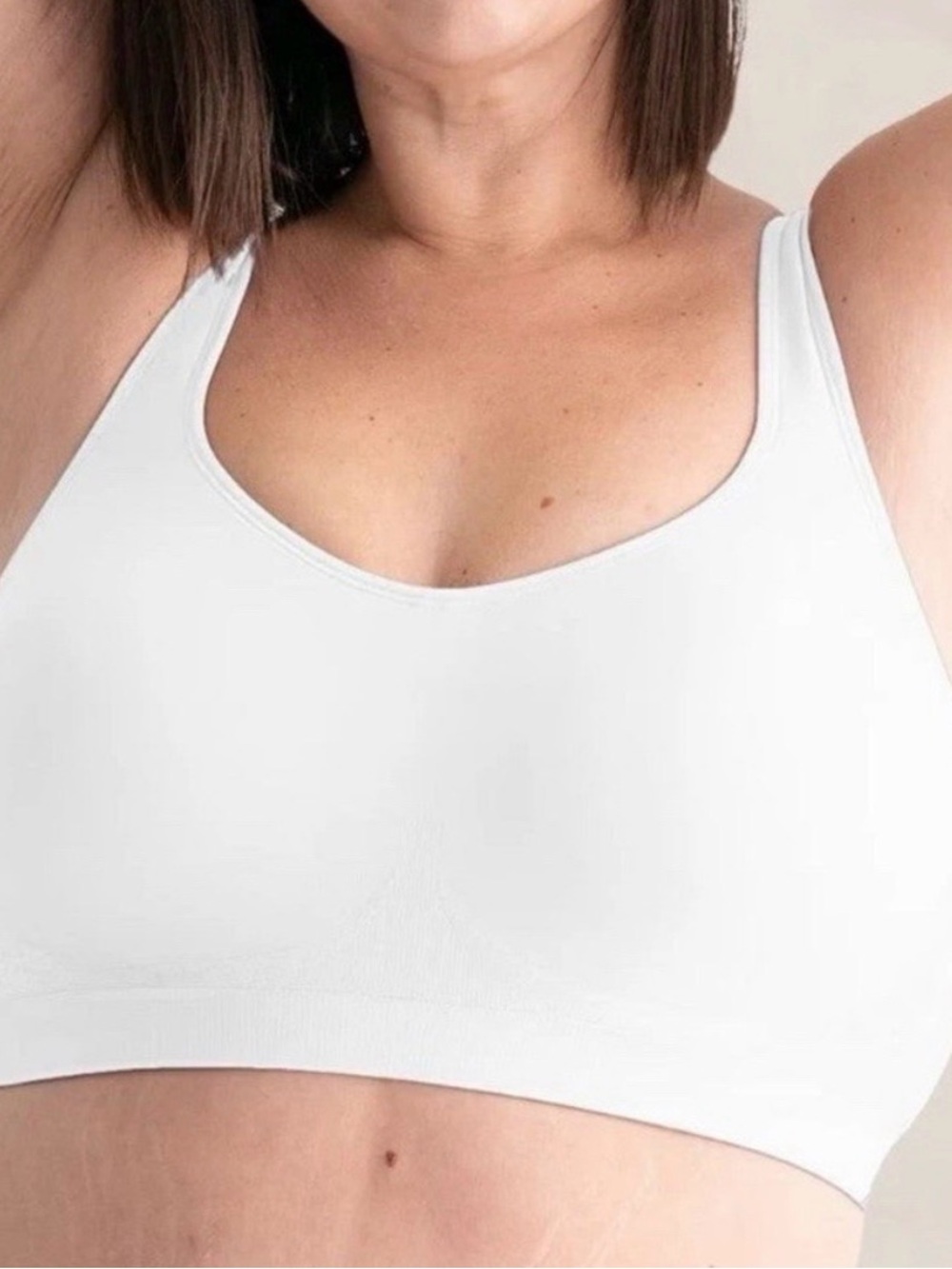 Shapermint Trukind Daily Comfort Wirefree White Bra - 4XL  10022